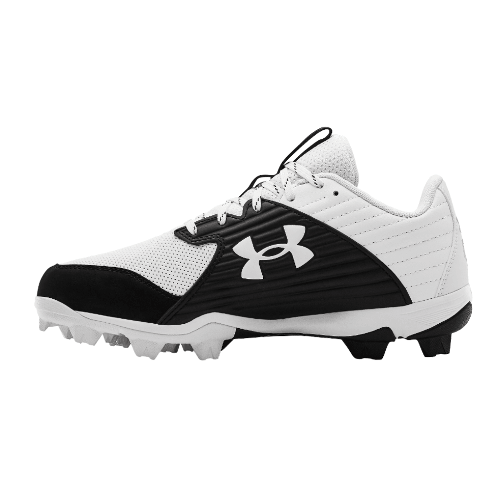 UA 2021 Youth Leadoff Low RM White 3023449 100 - Kids Baseball Cleats for Training & Games - Perfect for Little League & Youth Sports