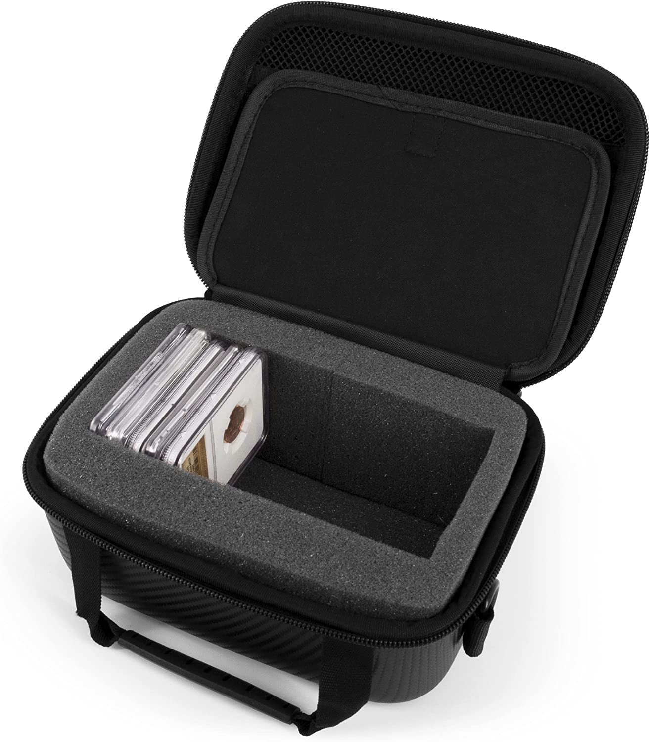 CASEMATIX Graded Coin Case - Fits 15+ PCGS & NGC Coin Slabs, Custom Foam Storage Box for Coin Collectors | Perfect for Display & Protection of Rare Coin Collections