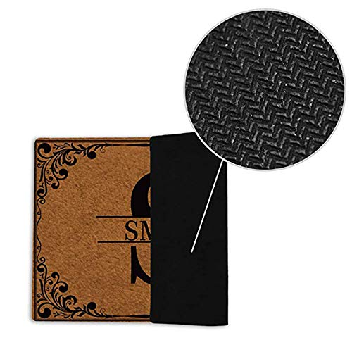 BAGEYOU Personalized Welcome Doormat - Custom Name 'All Guests Must Be Approved' with Golden Doodle Dog Design, 23.6