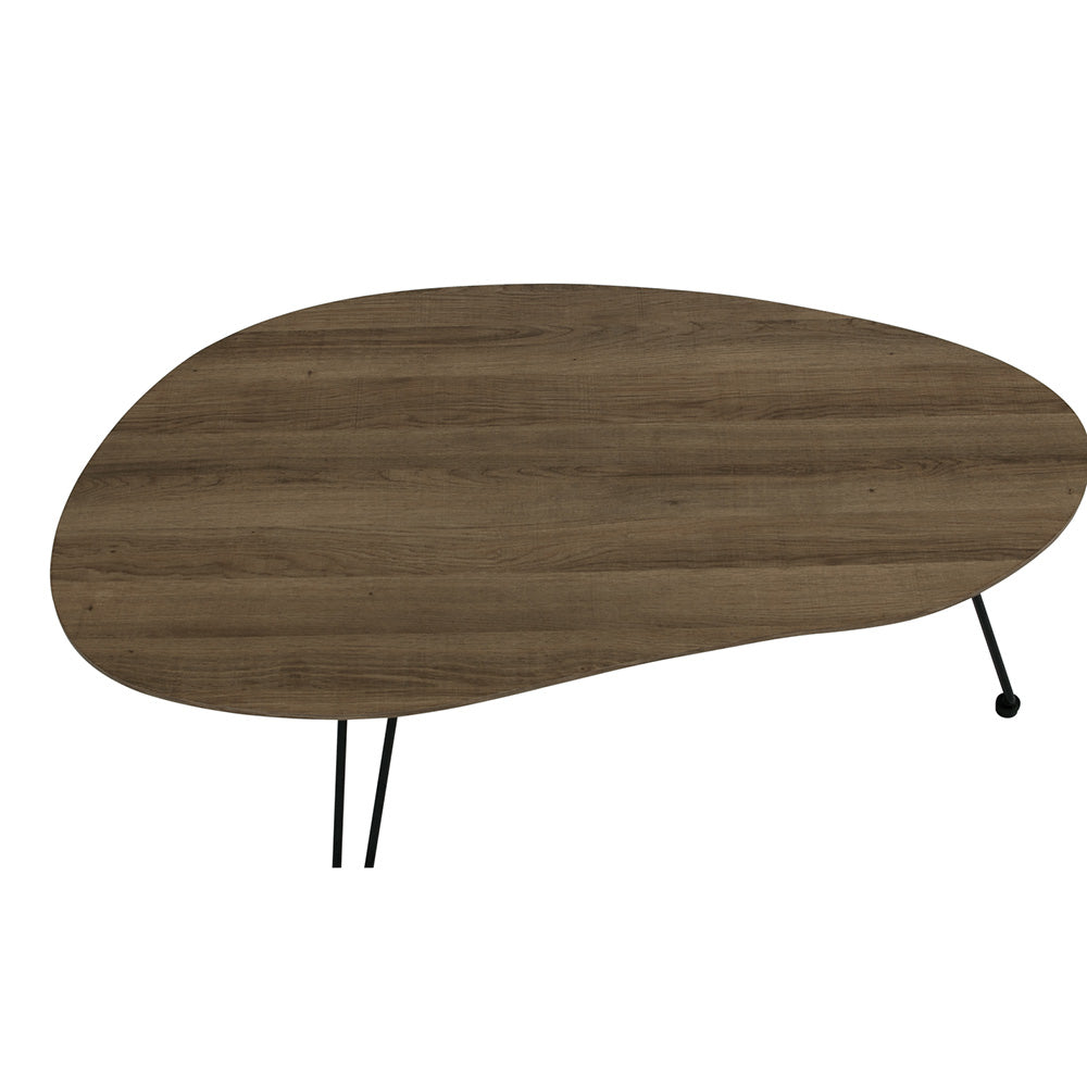 CORWIN Large Coffee Table 109cm - Solid Walnut Wood Modern Living Room Center Table for Home Decor & Entertaining