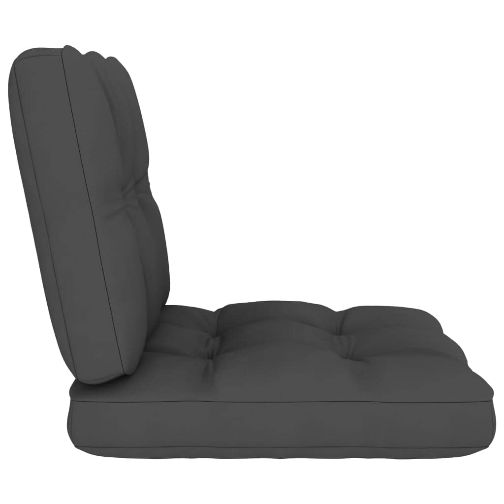 FAMIROSA 2-Piece Pallet Sofa Cushion Set - Premium Anthracite Gray Outdoor Furniture Cushions for Patio, Deck, and Garden Lounge Chairs