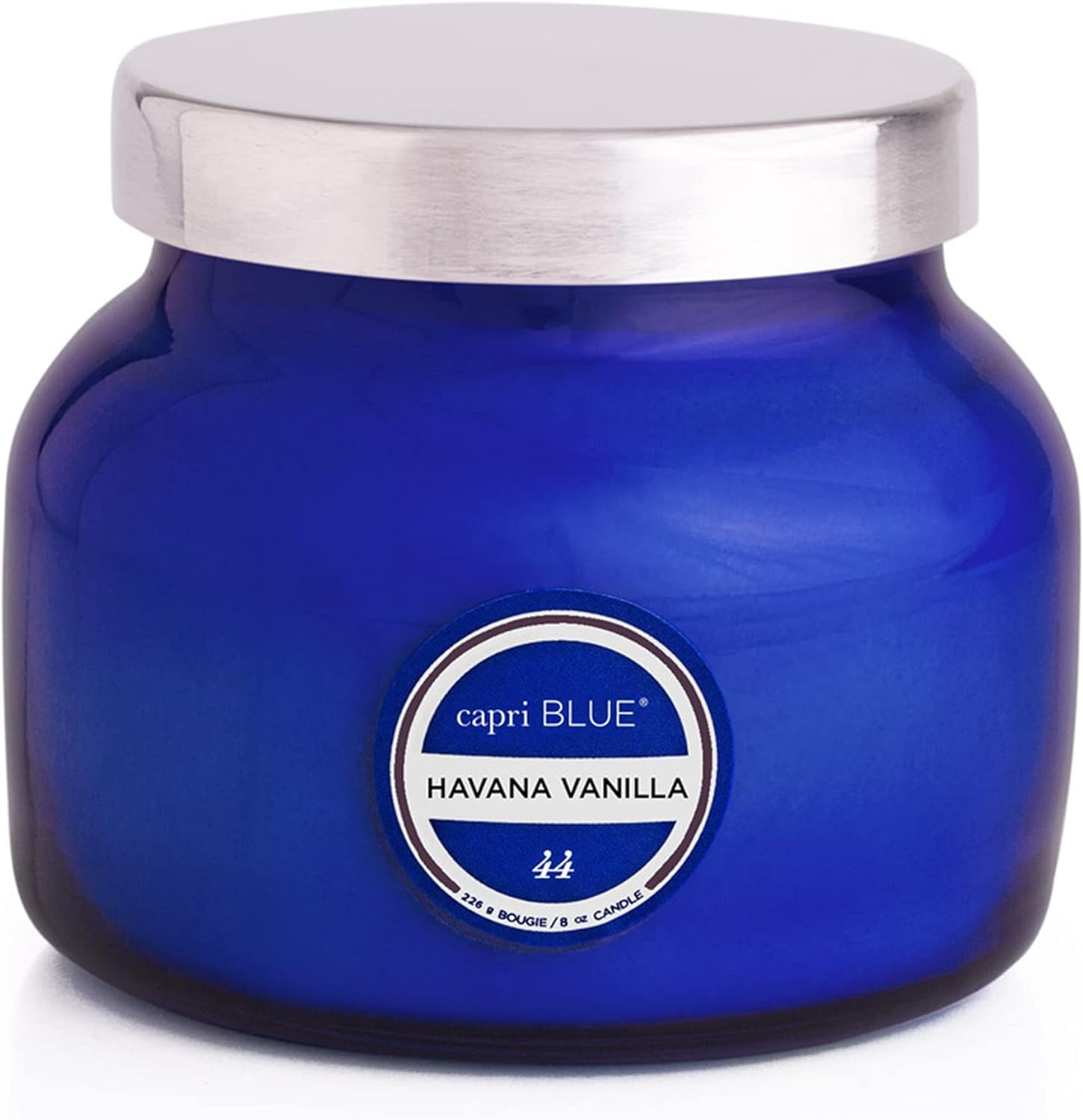 Capri Blue Signature Jar Candles - Long-Lasting Soy Wax Blend with Tropical Havana Vanilla Scent - 8 oz Luxury Candle in Blue Decorative Glass Jar - Perfect for Home Decor, Relaxation & Romantic Ambiance