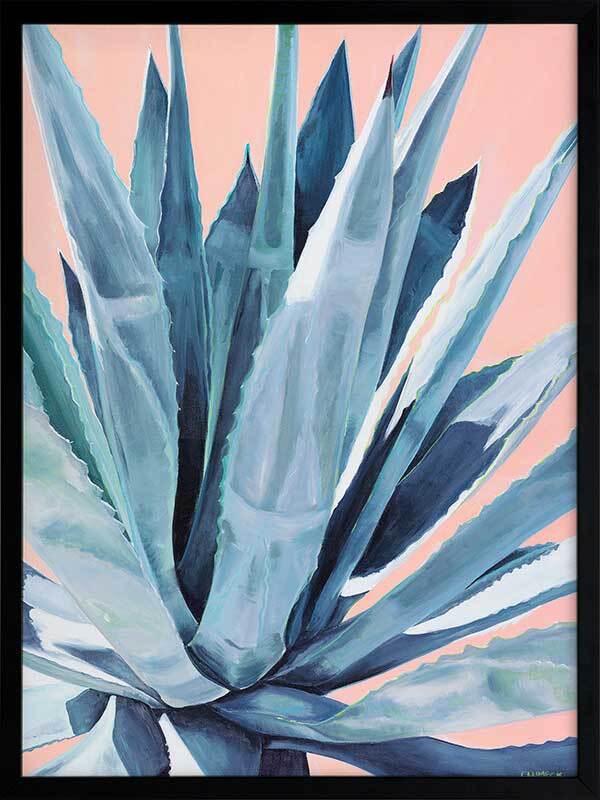 Agave Plant Framed Wall Art Print - Desert Botanical Decor for Home, Office & Living Room