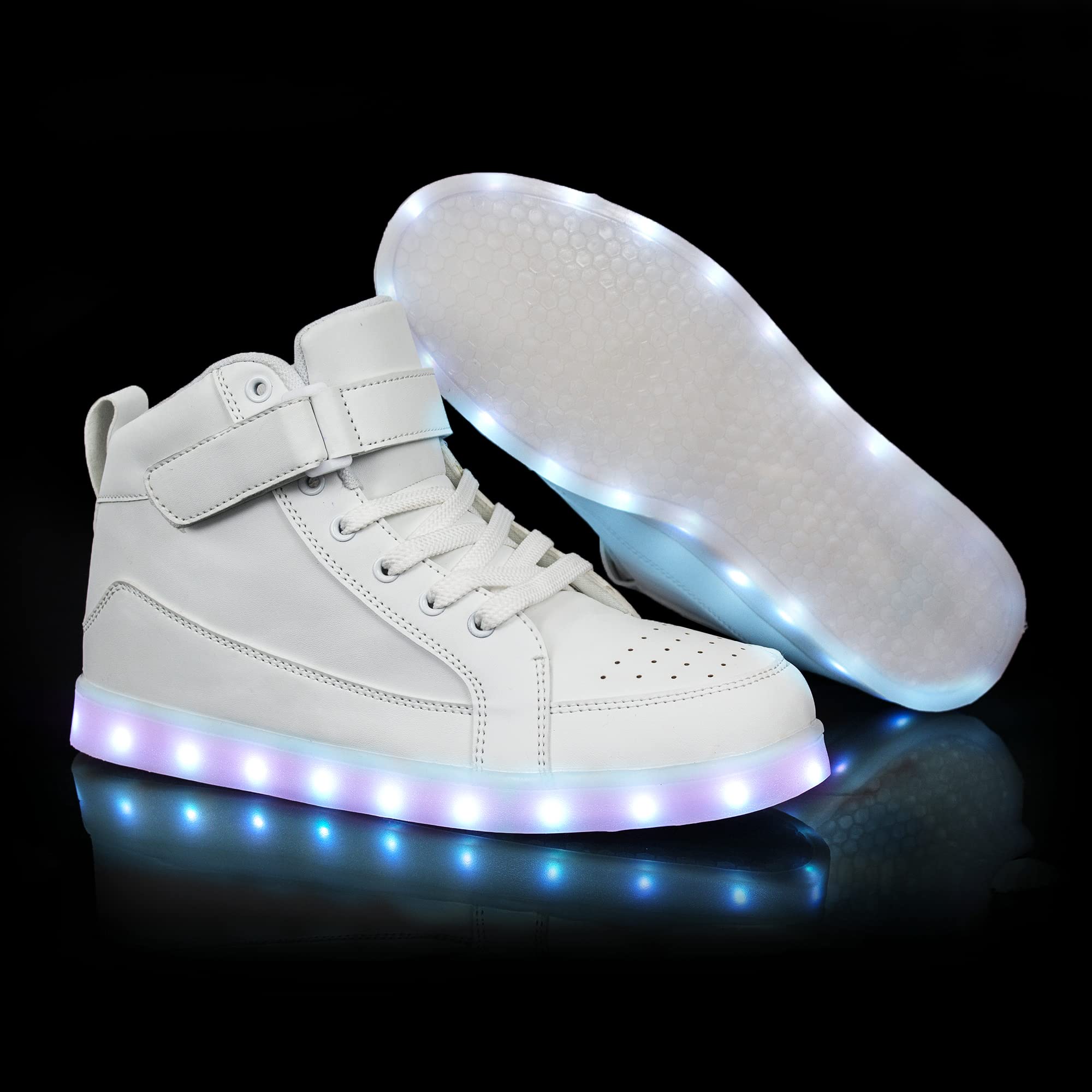 IGxx LED Light Up Shoes for Kids - High Top Glowing Sneakers for Boys & Girls - Fashionable & Fun for Nighttime Play, Parties & Outdoor Activities