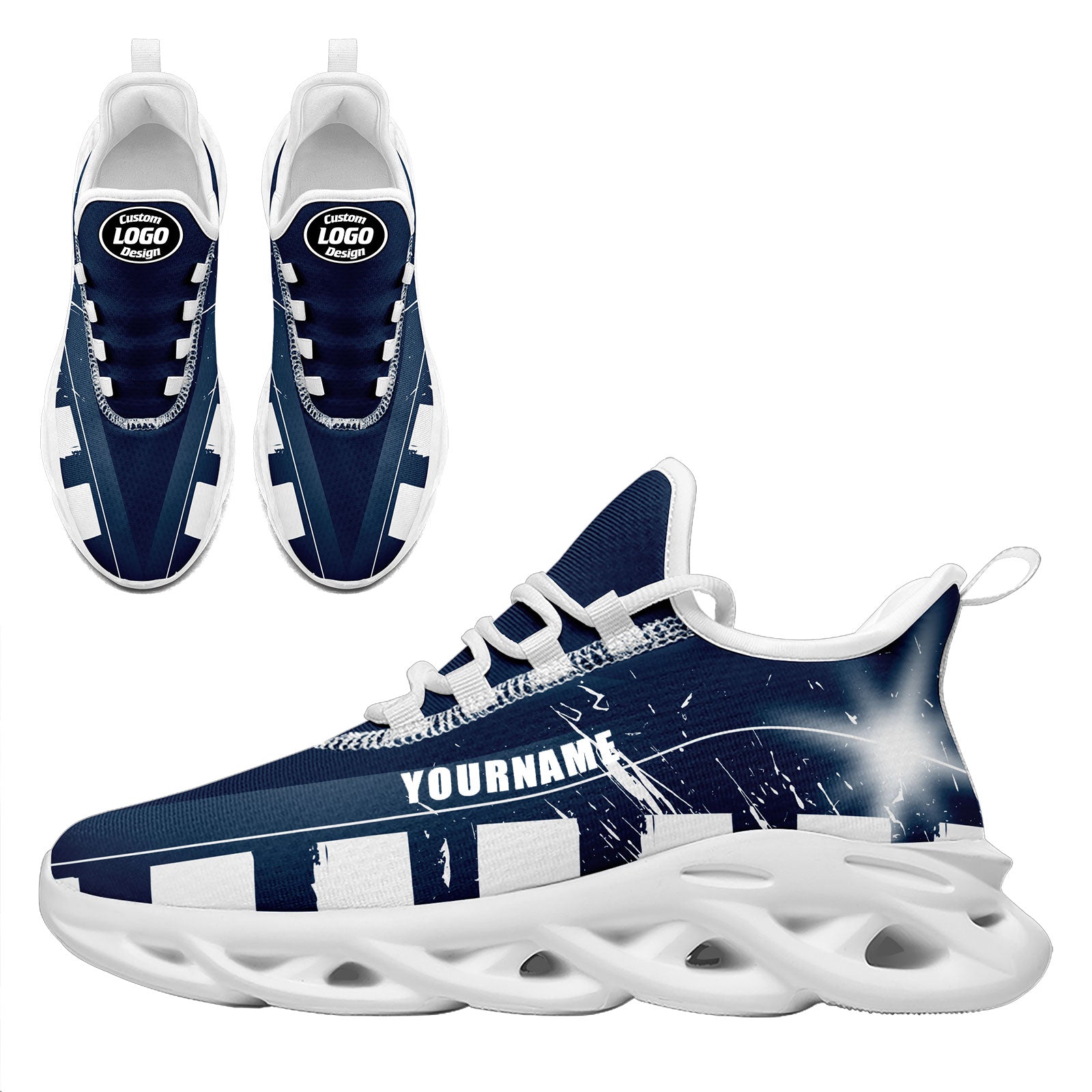 Custom Blue & White Dallas Maxsoul Sneakers - Personalized Basketball Shoes FN003 D020260 Size 9 - Perfect for Streetwear, Casual Wear & Sports Enthusiasts