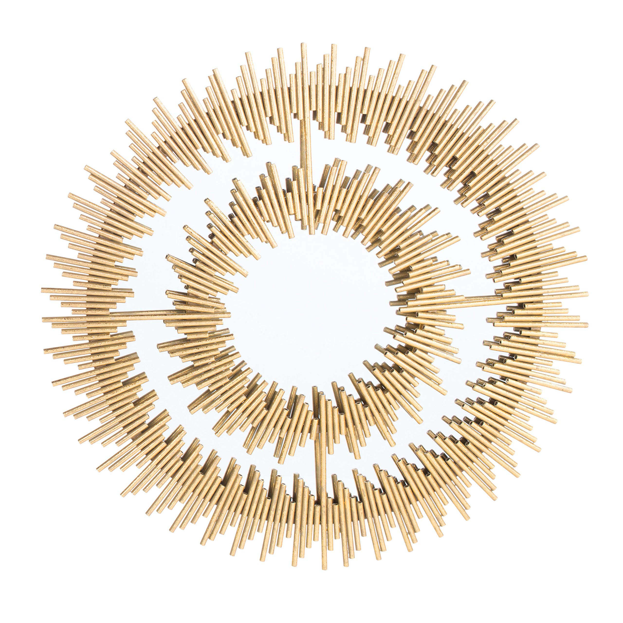 SAFAVIEH Home Kalani 28-inch Gold Foil Decorative Wall Mirror - Elegant Accent for Living Room, Bedroom, or Entryway Decor