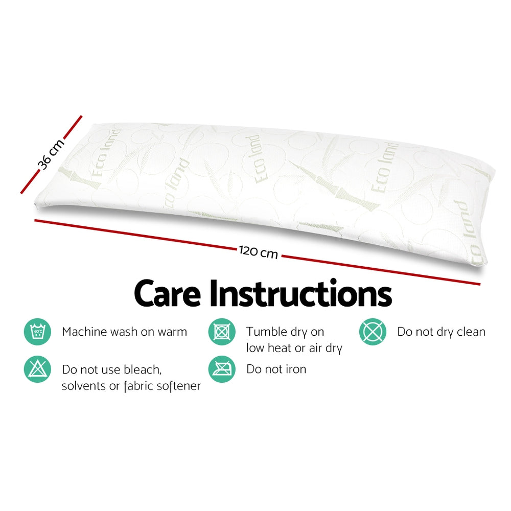 Full Body Memory Foam Pillow for Side, Back & Stomach Sleepers - Orthopedic Support for Pain Relief - Perfect for Bed, Couch & Travel
