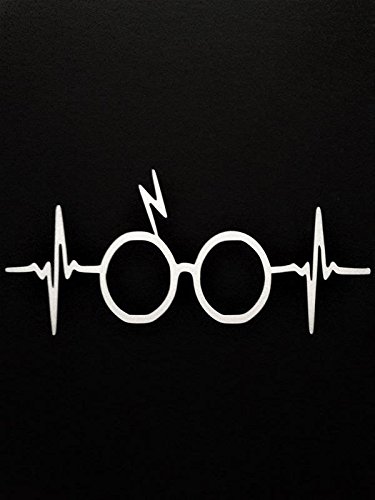 AMVOOM Chase Grace Studio Harry Potter Glasses Vinyl Decal Sticker - White - 6.5