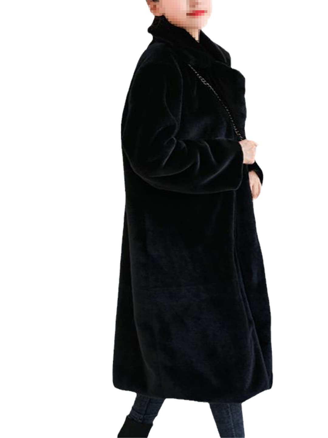 Luxury Women's Winter Faux Fur Coat - Soft Fluffy Long Fleece Coat with Thick Warm Fuzzy Lining | Perfect for Cold Weather, Outdoor Activities & Fashion Layering