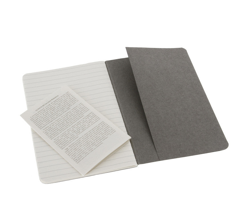 Premium Moleskine Ruled Cahier Journal Set - 3 Pack with Durable Cardboard Cover for Note Taking, Sketching & Daily Planning | Perfect for Students, Artists & Professionals