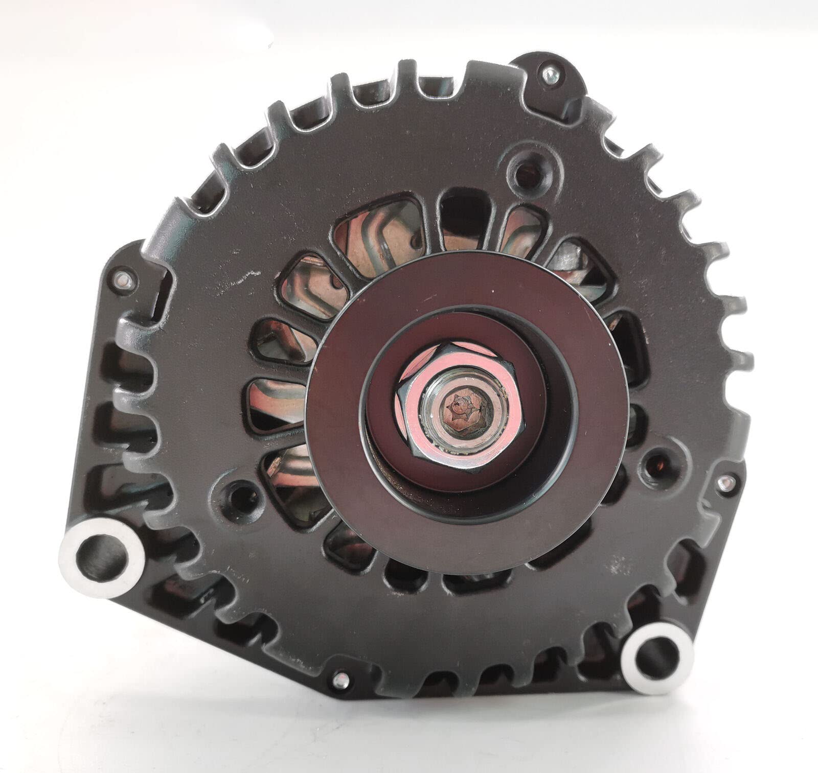 GM LS Truck AD244 220 AMP High Output Alternator with 4 Pin Connector - Black - Perfect for Off-Roading, Towing & Performance Upgrades
