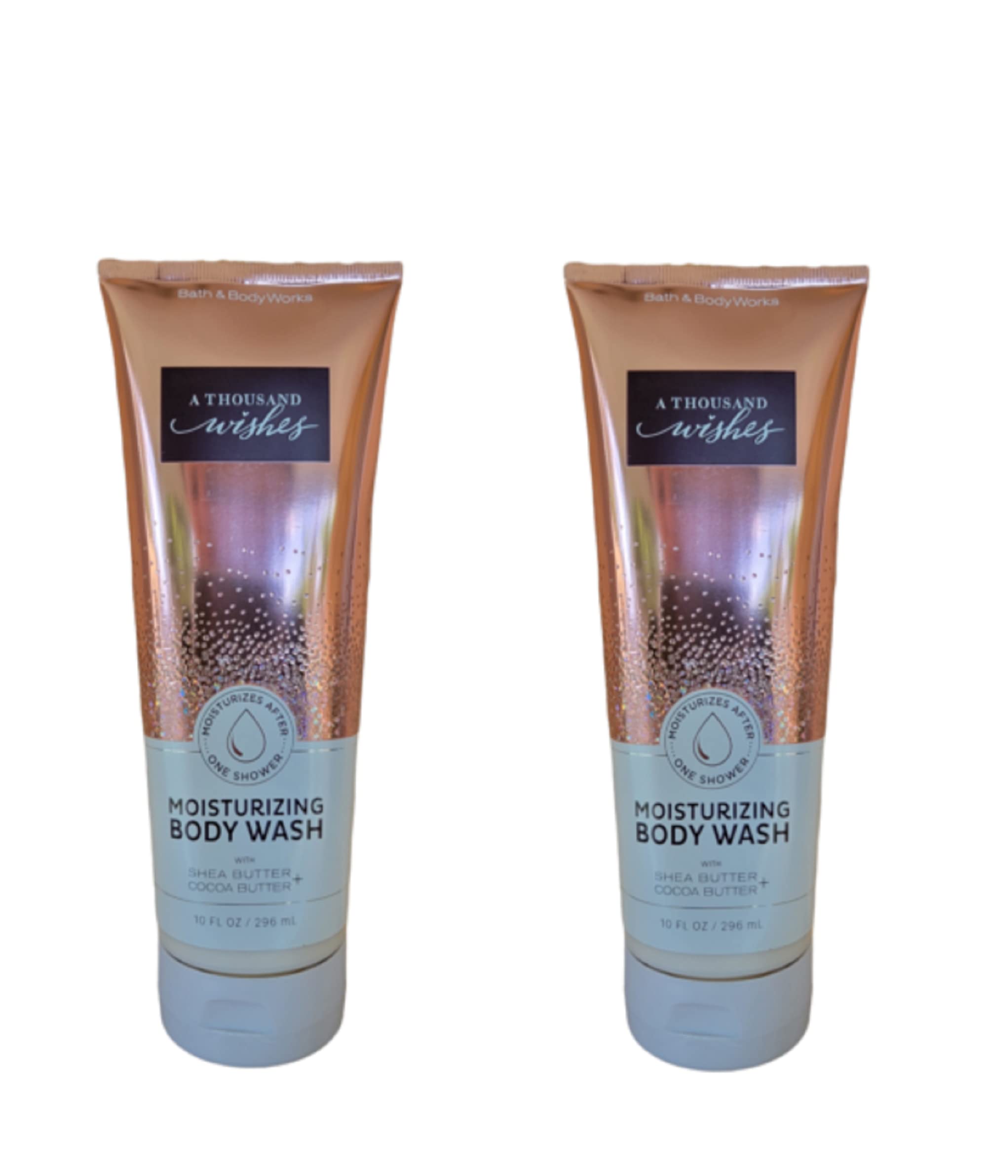 Bath & Body Works A Thousand Wishes Moisturizing Body Wash 2-Pack (10 oz Each) - Luxurious Shower Gel for Daily Hydration & Relaxation