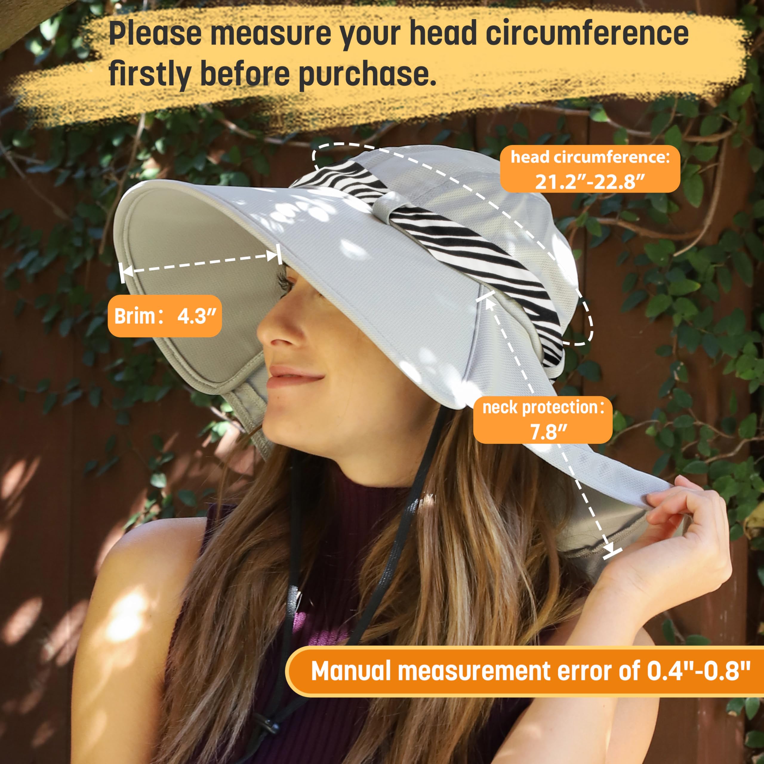 Solaris UPF 50+ Wide Brim Sun Hat for Women - Packable Lightweight Summer Hat with Neck Flap & Floral Scarf | UV Protection for Beach, Gardening, Travel, Hiking & Outdoor Activities | Perfect for Sun Protection, Vacation Essentials & Summer Fashion
