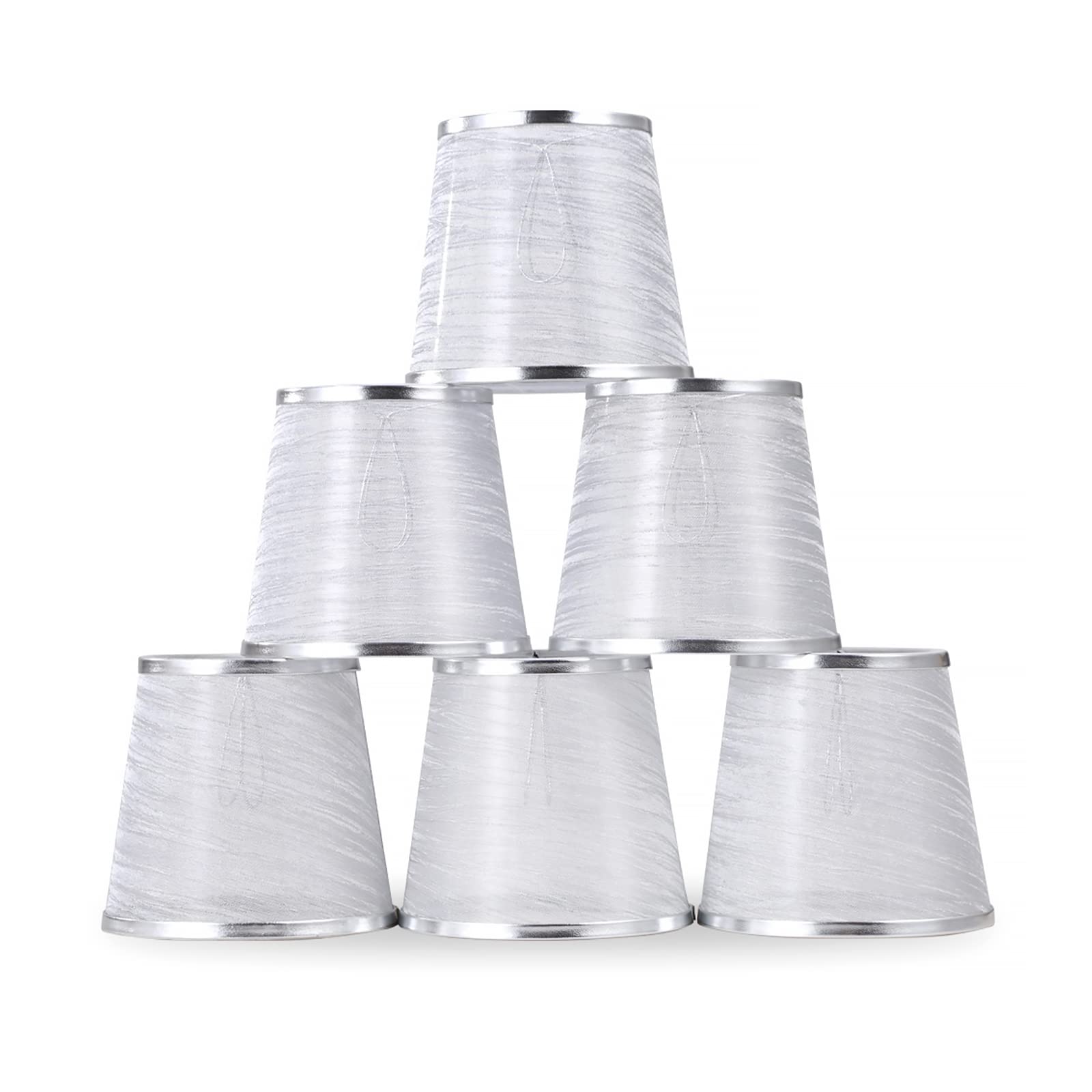 NOYOK Set of 6 Mini Chandelier Lamp Shades - 4.33