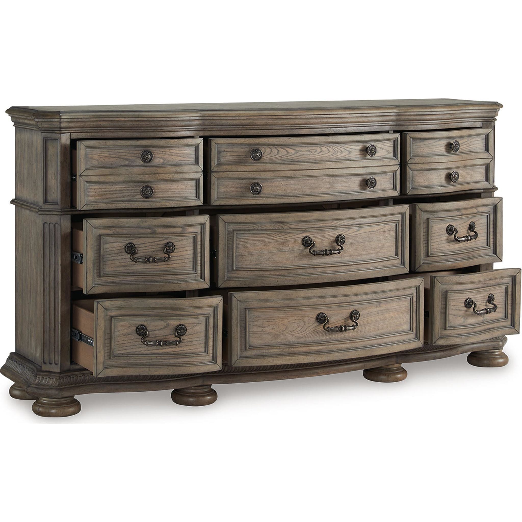 Ardenfield Dresser Light Brown - Modern Wooden Chest of Drawers for Bedroom & Living Room Storage