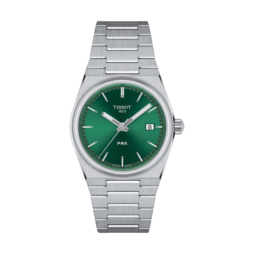 PRX 35mm Quartz Watch with Green Dial - Stylish Unisex Wristwatch for Men & Women - Perfect for Casual, Office, and Everyday Wear