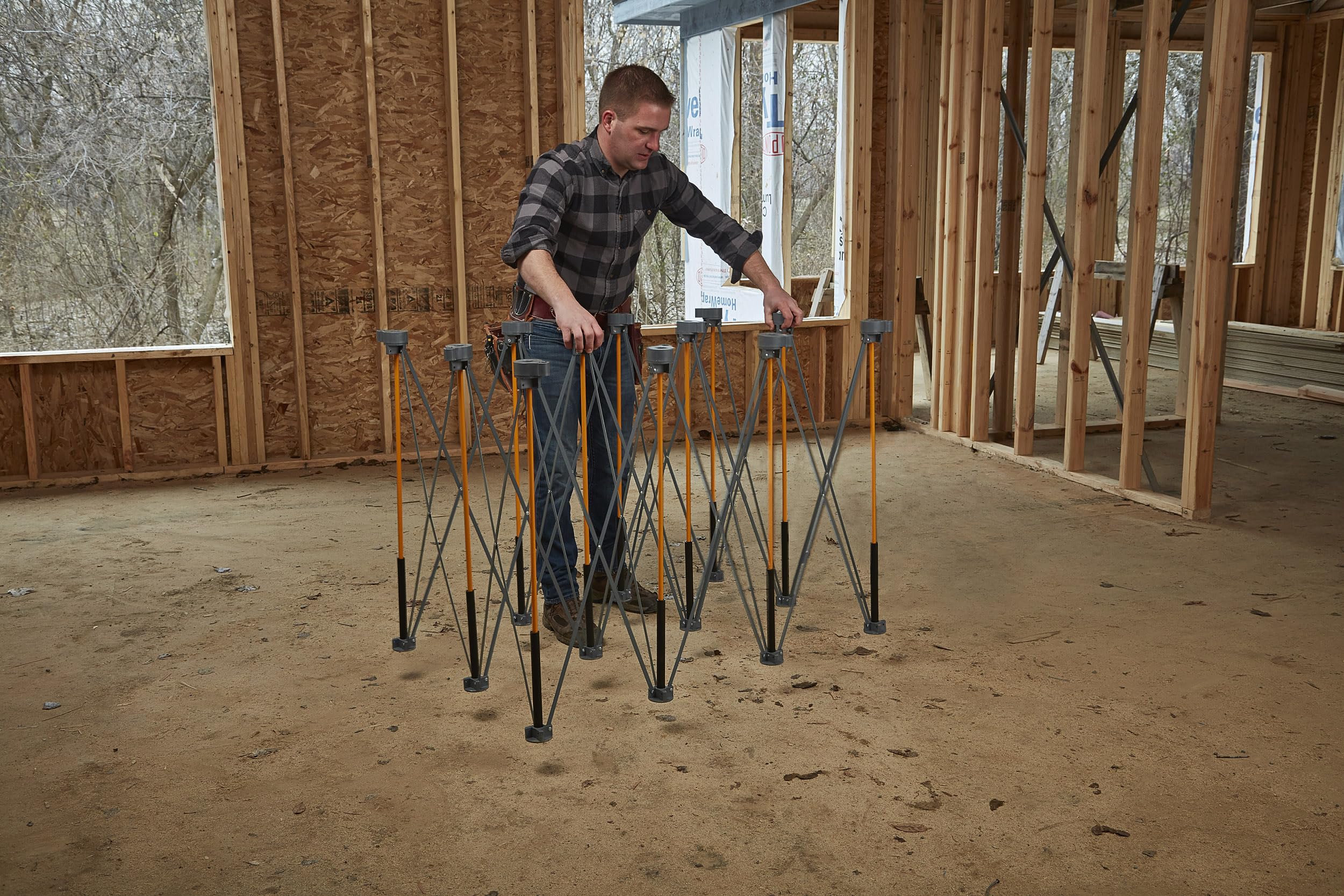BORA Centipede CK12S 30-Inch Portable Work Stand with 4 X-Cups & Quick Clamps – Heavy Duty 4500lb Capacity, Folds for Easy Storage – Ideal for Woodworking, Construction, and DIY Projects