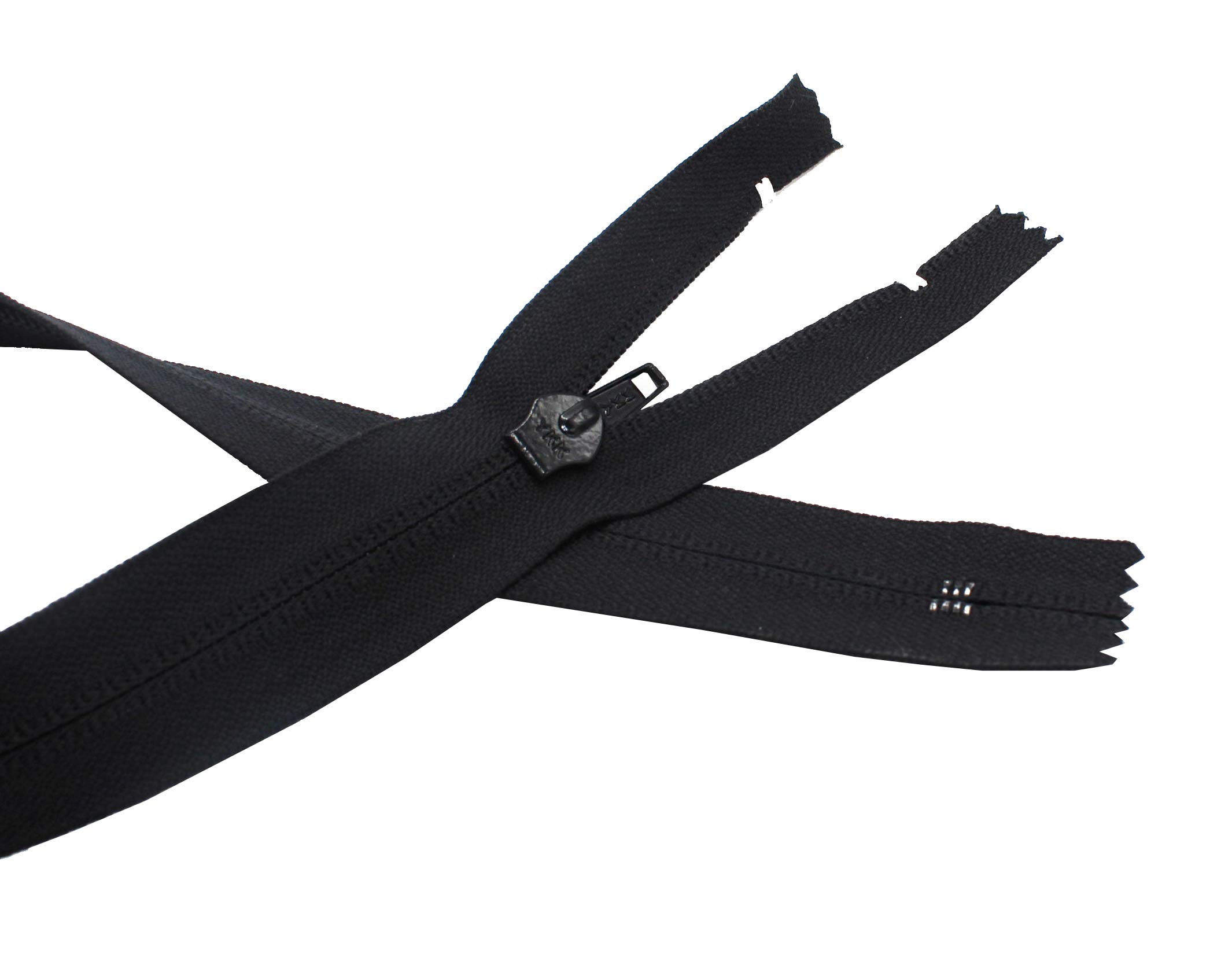 YKK #8 Boot Coil Zipper - Heavy Duty Black Zipper for Boots & Outdoor Gear (24 Inches) - Perfect for Hiking Boots, Work Boots & Leather Crafts