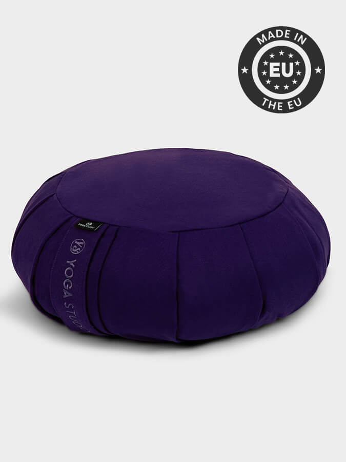Organic Buckwheat Zafu Meditation Cushion - Round Yoga Pillow for Comfortable Seating, Posture Support & Zen Practice - Perfect for Home, Studio & Meditation Spaces