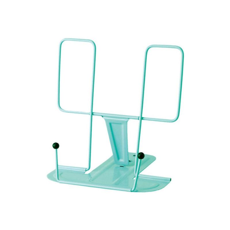 HIGHTIDE Metal Book Stand - Mint Green | Adjustable Reading Book Holder for Desk, Cookbook, Textbook | Perfect for Office, Study, Kitchen & Reading Nook