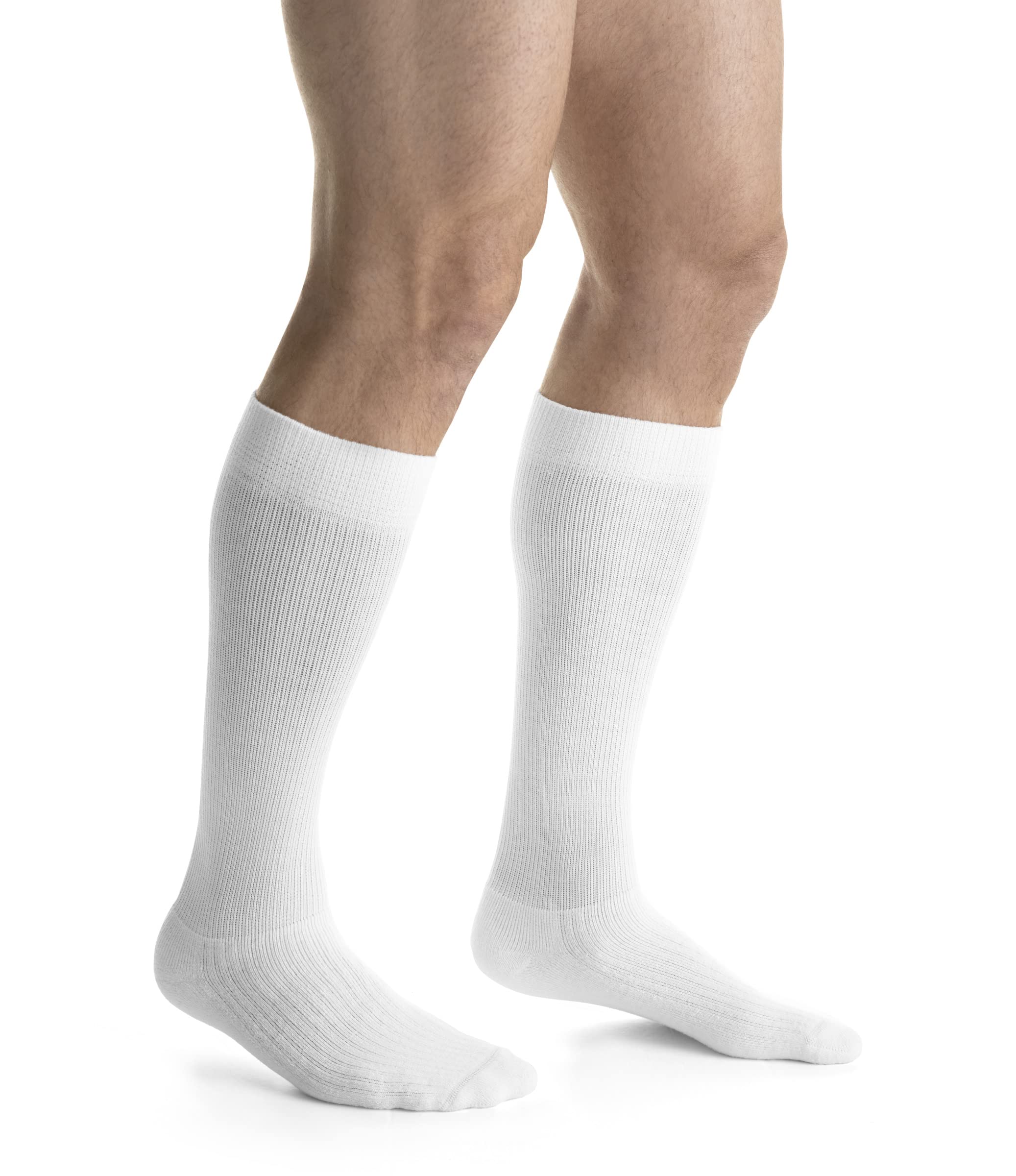 JOBST Activewear Compression Socks 15-20 mmHg Knee High for Men & Women - X-Large White - Medical Grade Support for Running, Travel & Varicose Veins Relief