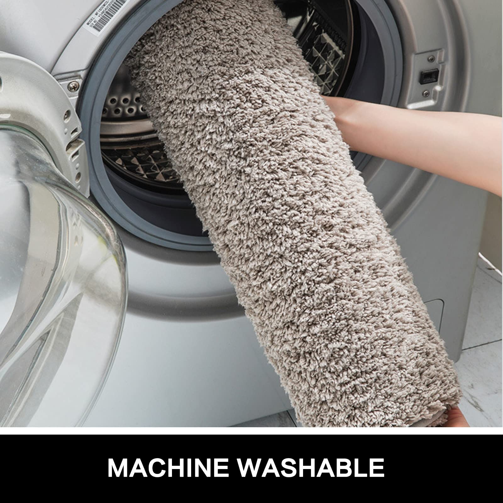 Non-Slip Bath Mat - Super Soft & Absorbent Shower Mat for Bathroom, 50x80cm - Machine Washable, Anti-Skid, Beige - Perfect for Tub, Shower, Living Room & Bathroom Safety