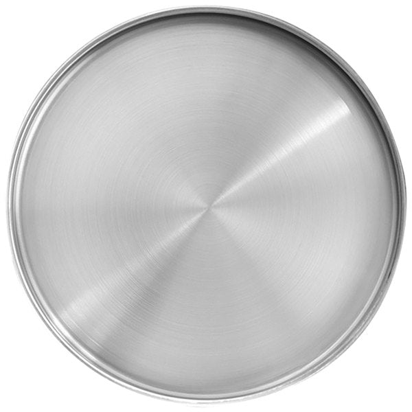 FOH Soho Round Stainless Steel Dinner Plates, Set of 4, 12.25 Inch Silver Plates for Restaurant, Catering & Home Dining - Elegant & Durable Tableware for Everyday Use & Special Occasions