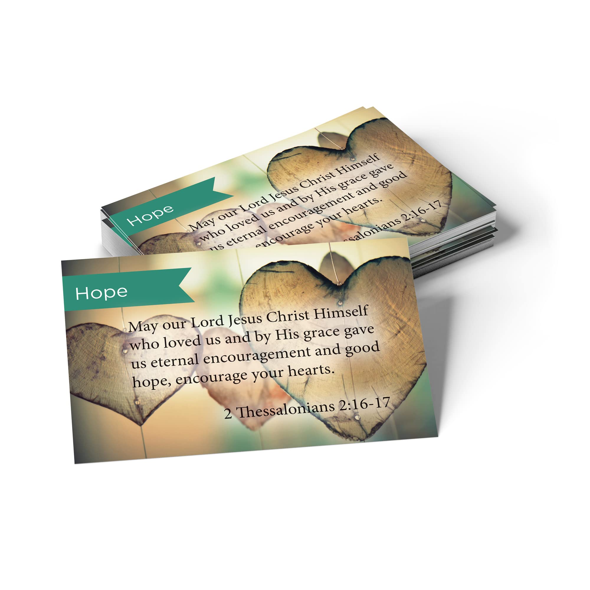 Inspirational Bible Verse Cards - 2 Thessalonians 2:16-17, Pack of 25 for Devotion & Study | Perfect for Christian Encouragement Gifts