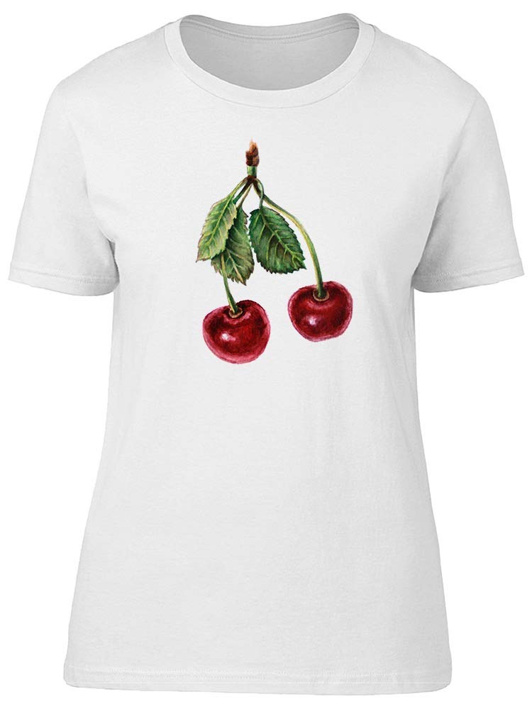 Stylish Women's Ripe Cherry Print T-Shirt - Soft Cotton Casual Tee for Summer Outfits & Streetwear Fashion