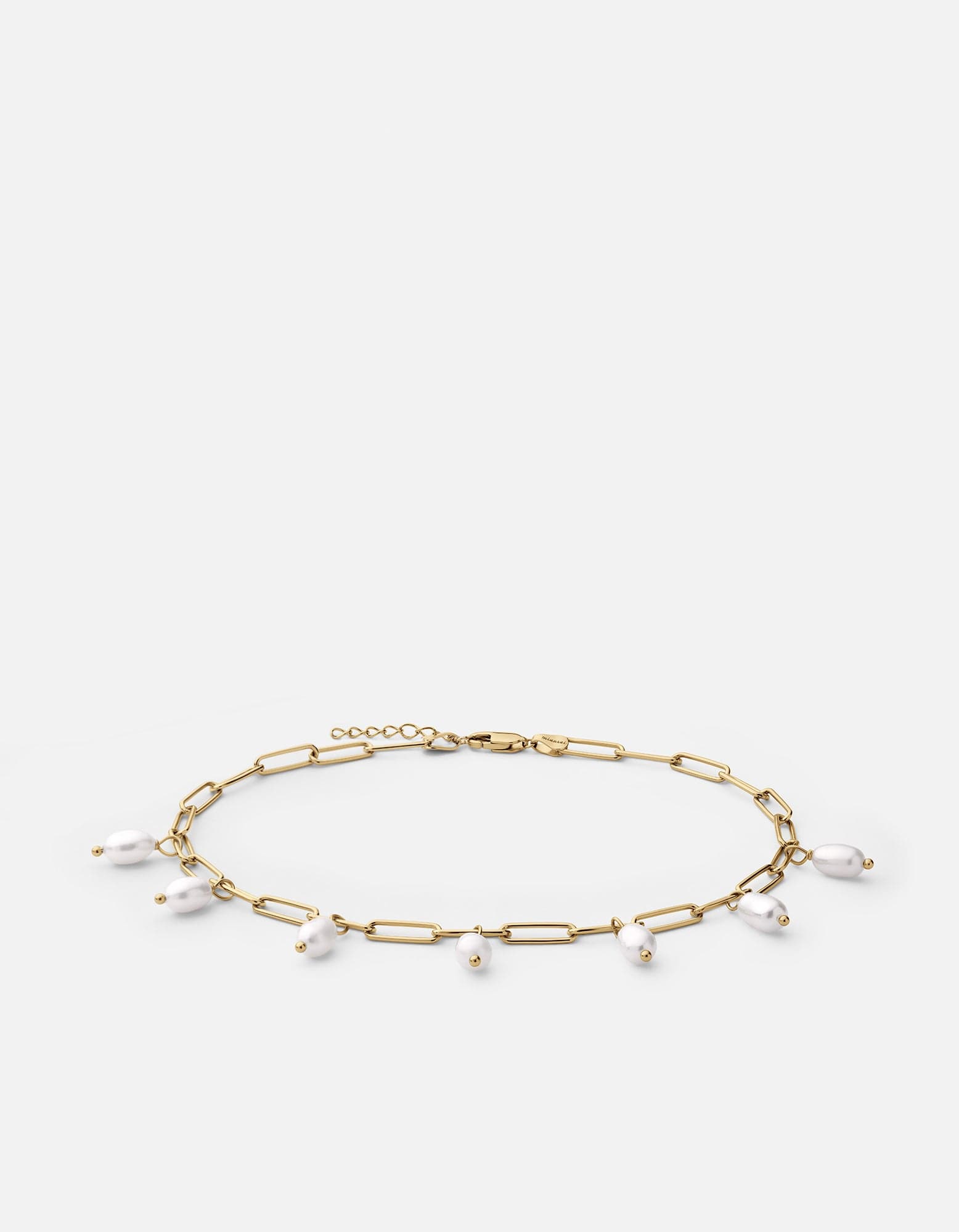 Sania Pearl Anklet - 14K Gold Vermeil Adjustable Ankle Bracelet for Women, Elegant Beach Wedding Jewelry Gift