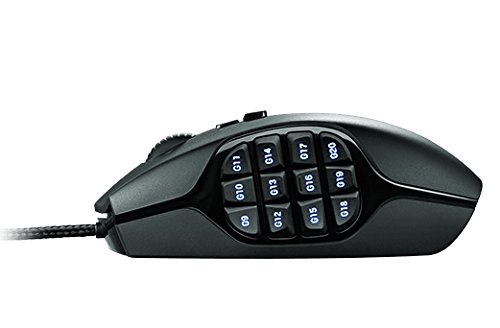 Logitech G600 MMO Gaming Mouse - Wired USB Laser Mouse with 20 Programmable Buttons for PC Gaming - Perfect for World of Warcraft, Final Fantasy XIV, and Other MMO RPGs