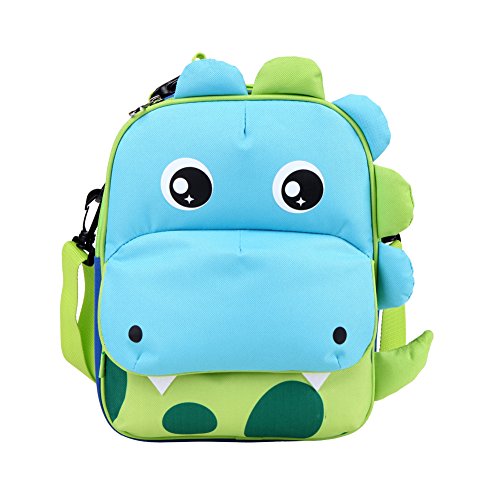 Yodo 3-Way Convertible Insulated Kids Lunch Box & Backpack for Boys Girls - Dinosaur Design with Quick Access Snack Pouch | Perfect for Preschool, Daycare & Outdoor Activities