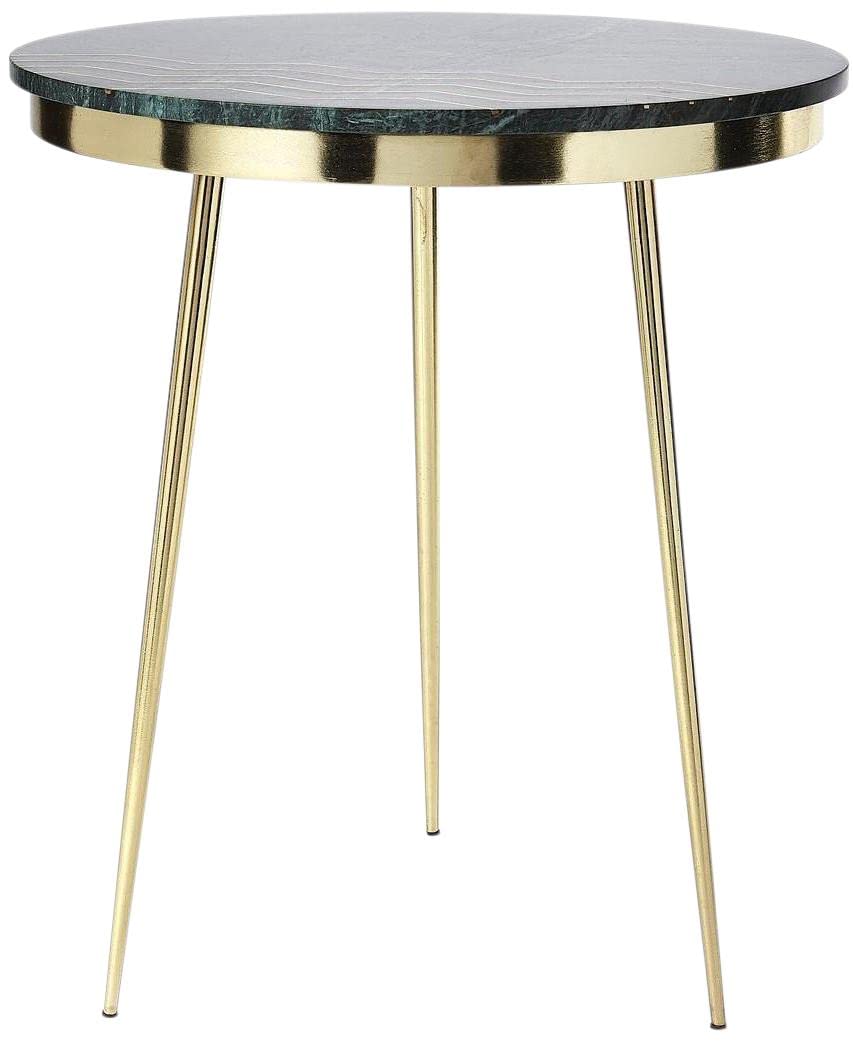 Green Butler Specialty Hollings Marble and Brass Accent Table - Elegant Living Room Side Table for Home Decor