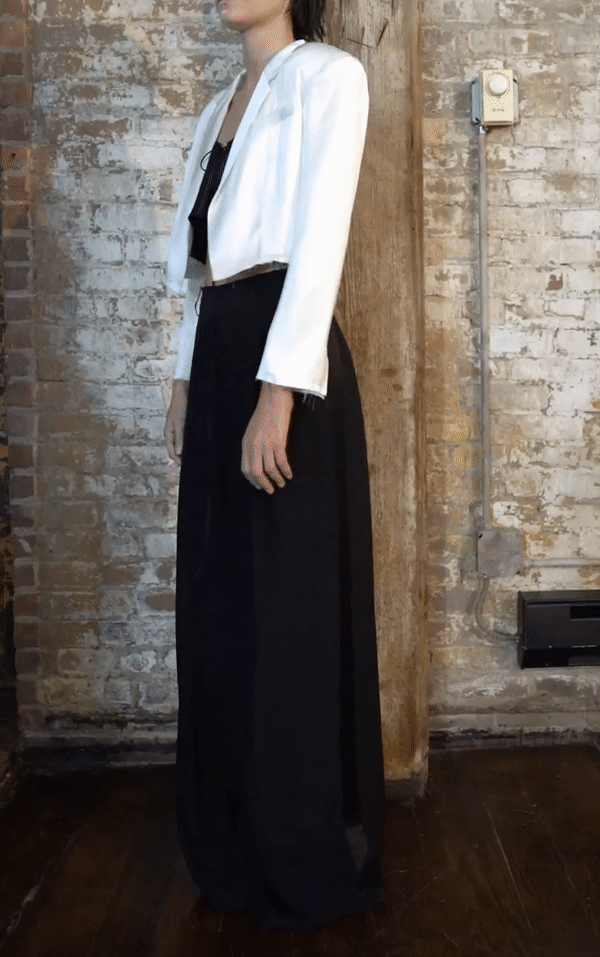 Satin Cropped Blazer for Women - Natural Color Slim Fit Office Jacket | Perfect for Work, Business Meetings & Formal Events