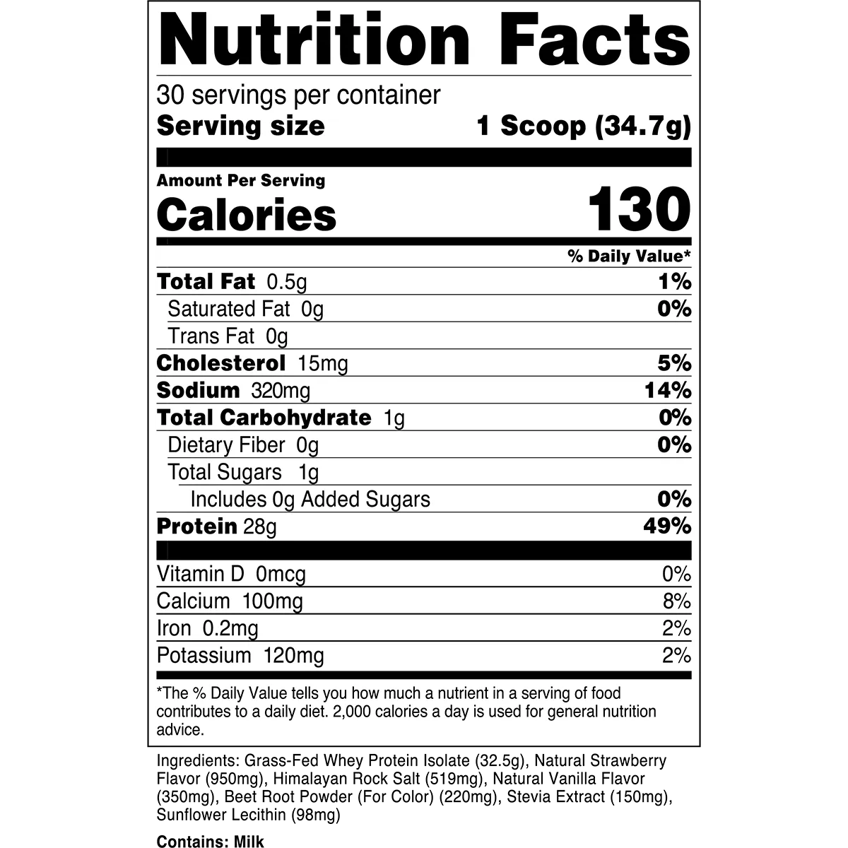 Transparent Labs 100% Grass Fed Whey Protein Isolate Powder - Premium Low Carb Protein Supplement for Muscle Recovery & Weight Loss - Ideal for Post-Workout, Smoothies & Baking