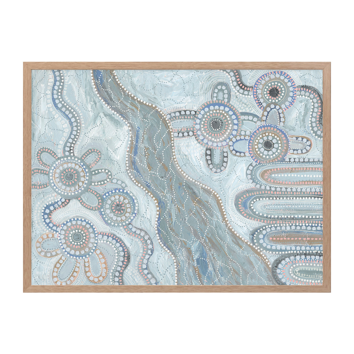 Bila IV Light Blue Landscape Art Print - Modern Wall Decor for Living Room, Bedroom & Office - Premium Canvas Painting for Home & Office Decor