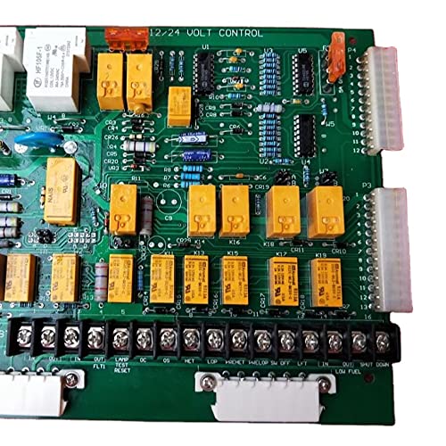 24V 12-Light Generator Control Panel 300-4297 300-2812 Replacement Circuit Board for Onan RV & Marine Generators - Power Monitoring & Engine Control System