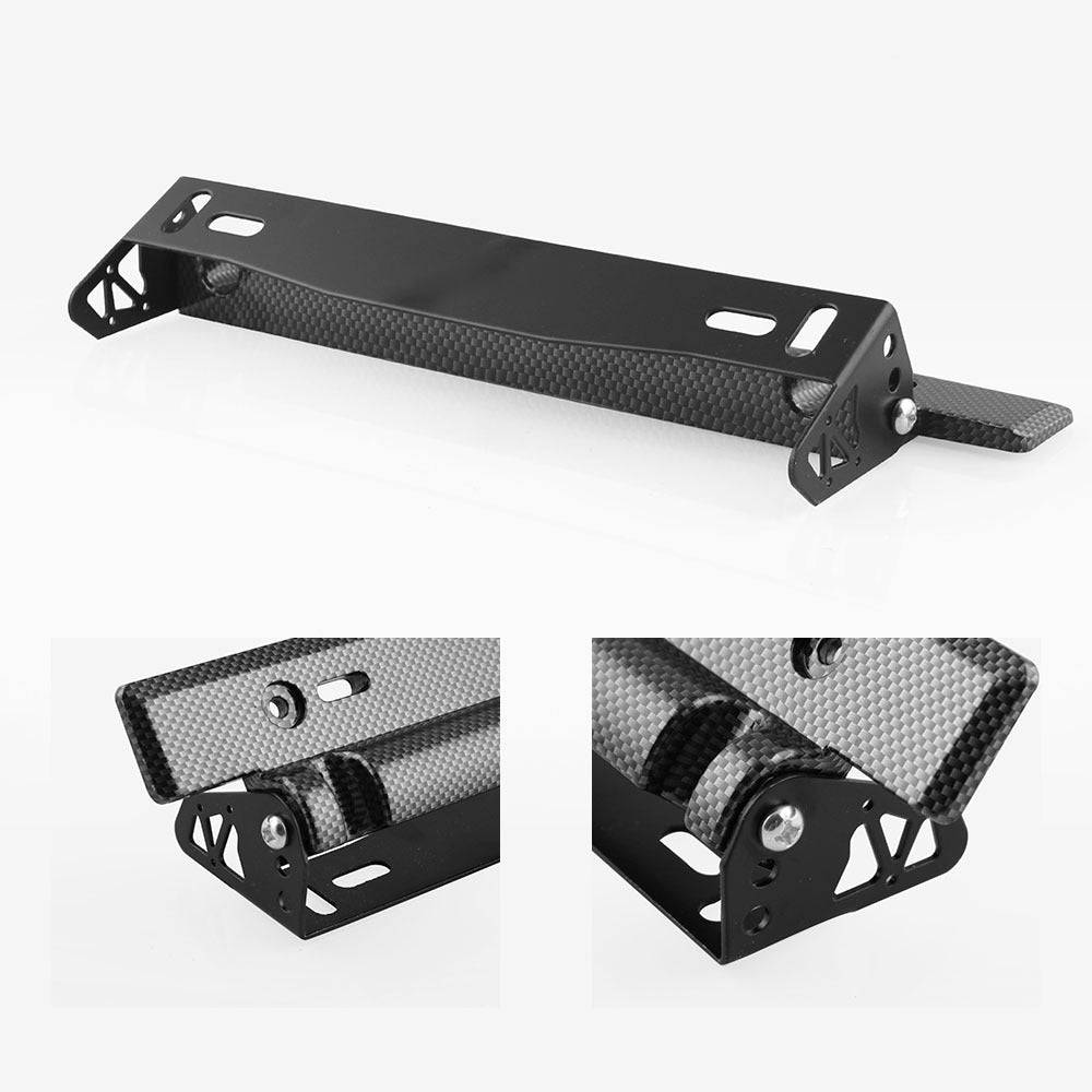 Carbon Fiber License Plate Bracket - Adjustable Universal Car Plate Holder for Custom Styling - Perfect for Car Mods, Show Cars & Off-Road Vehicles