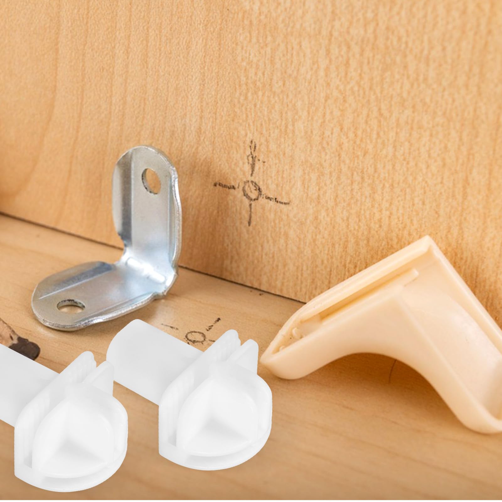 White Plastic Wire Cube Connectors - 8pcs Modular Closet Organizer Buckles for Metal Grid Shelving Units | Perfect for DIY Storage Cubes, Closet Systems & Wire Grid Displays