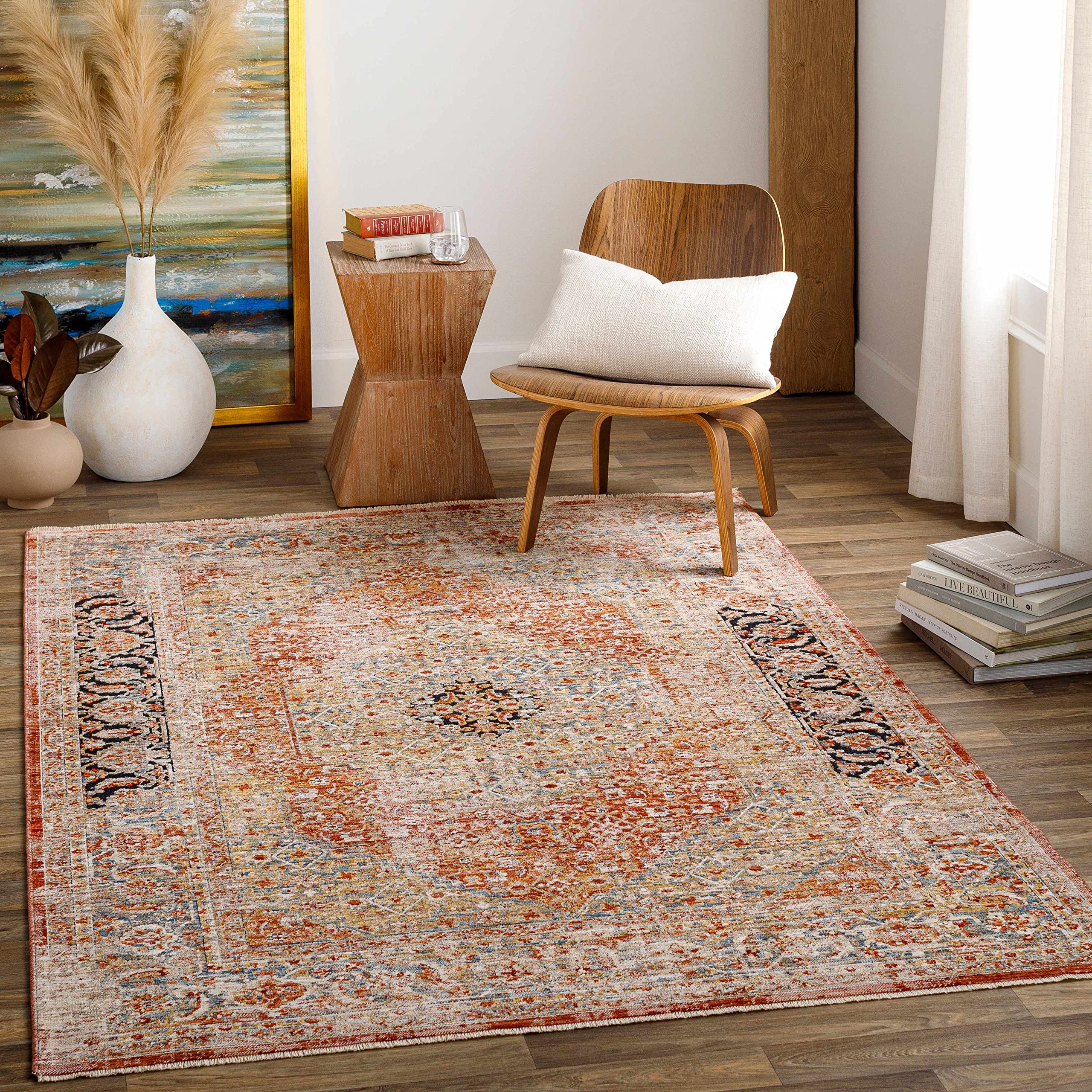 Premium Hauteloom Polomolok Traditional Area Rug - 2' x 3' - Black, Purple, Red - Soft Non-Slip Living Room & Bedroom Carpet - Perfect for Home Decor, Dorm, Office