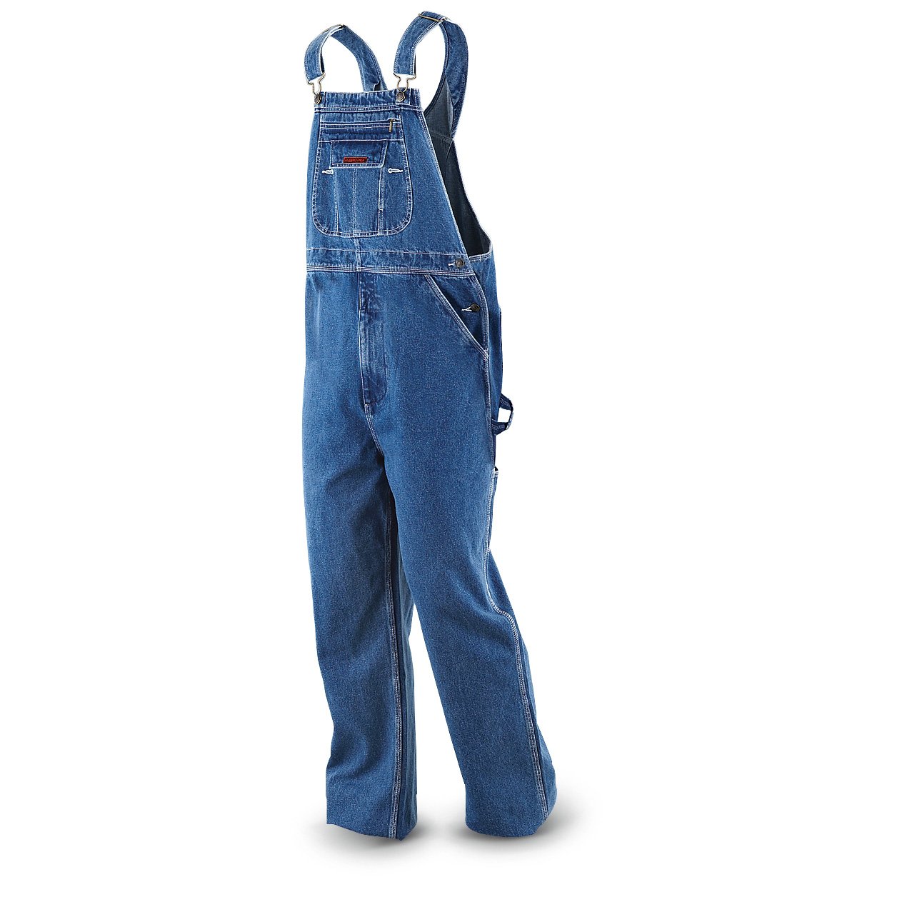 Men's Dark Wash Denim Bib Overalls - Durable Workwear for Farming, Construction & Outdoor Activities