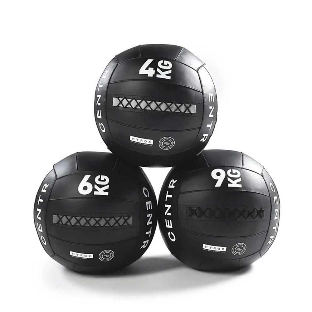 CENTR X HYROX Competition Wall Ball - Premium 20lb/9kg Medicine Ball for Cross Training, Functional Fitness & HYROX Workouts - Perfect for Home Gym, CrossFit & Functional Training