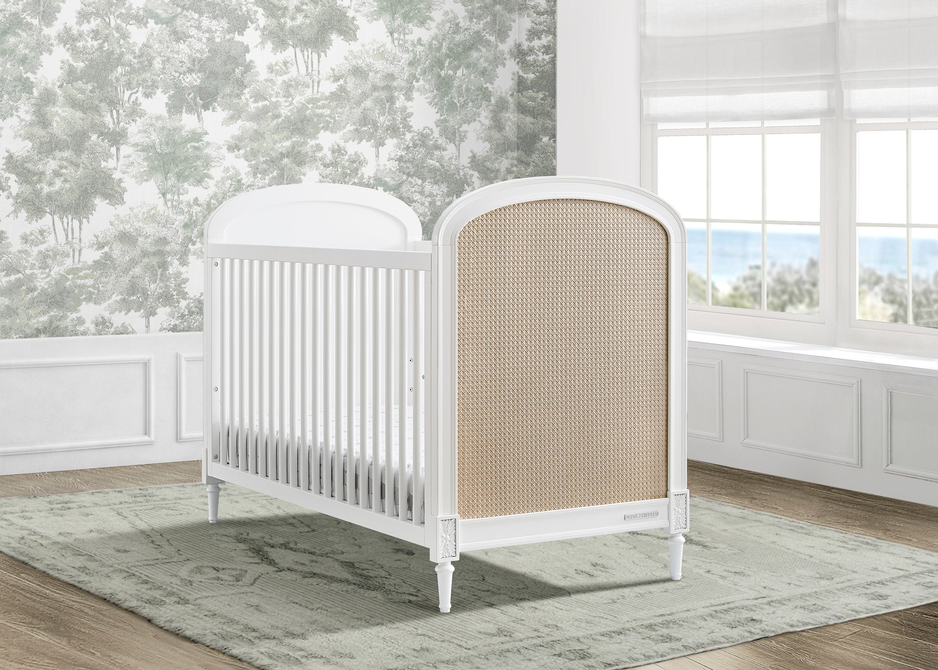 Madeline 4-in-1 Convertible Baby Crib - White Nursery Furniture for Newborn to Toddler Bed | Perfect for Modern Nursery, Bedroom & Daycare