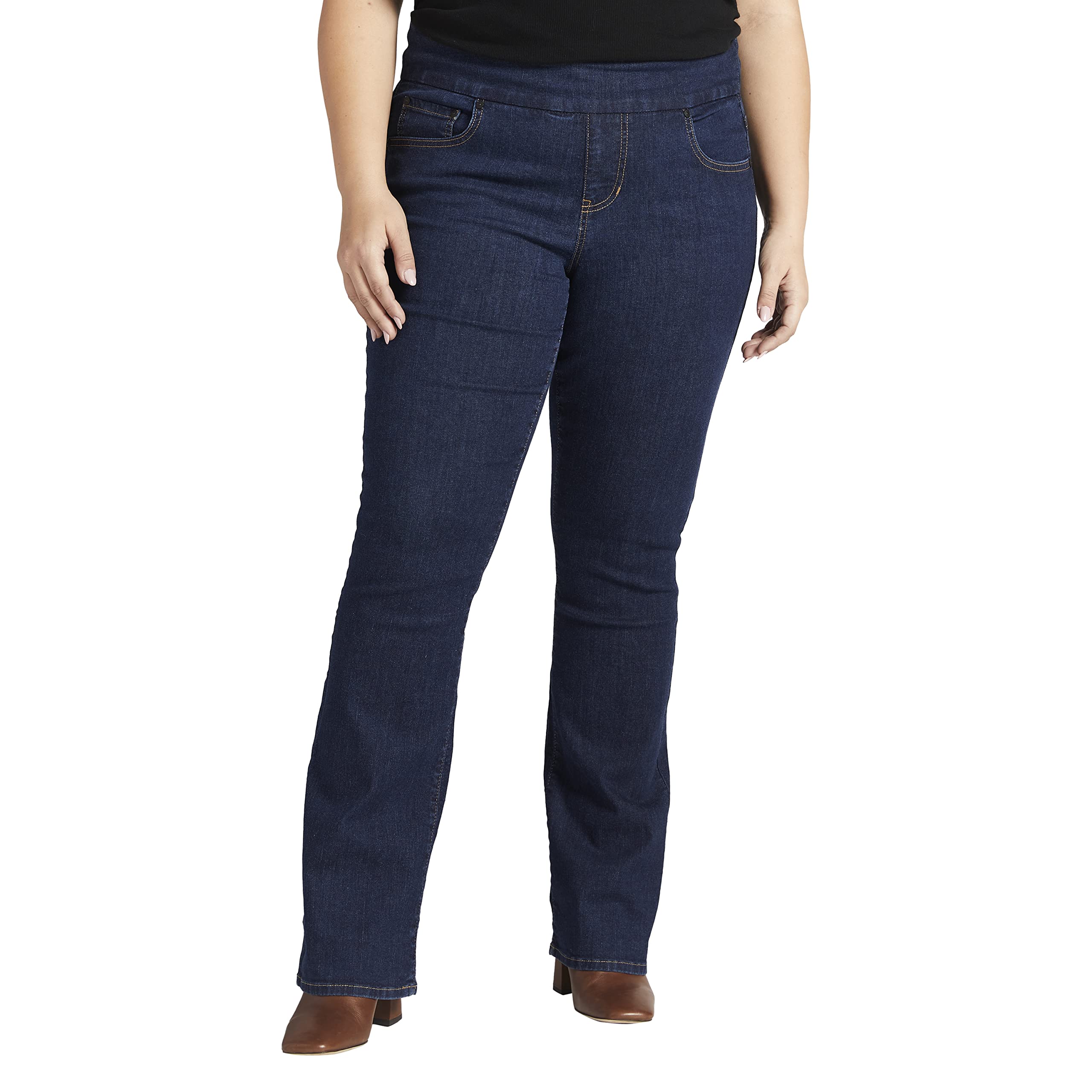Jag Jeans Women's Plus Size Paley Mid Rise Bootcut Pull-on Stretch Jeans - Comfortable & Flattering Fit for Curvy Women | Perfect for Work, Casual Wear & Night Out
