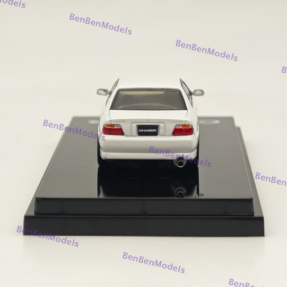 1/64 Scale Hobby Japan Toyota Chaser Tourer V (JZX100) 1998 JDM Style Diecast Model Car HJ644072W White - Perfect for Collectors, Display, and Racing Enthusiasts