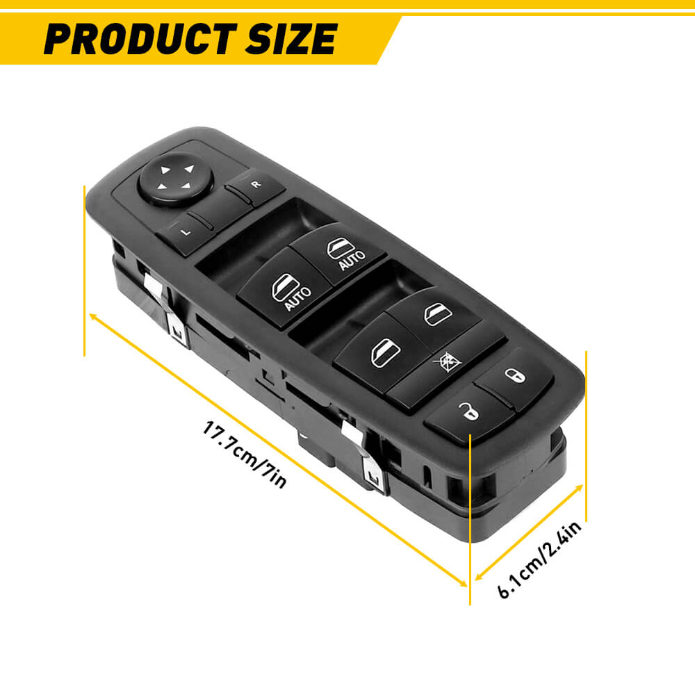 Master Power Window Door Switch for Chrysler Dodge Charger Ram 4 Door 11-Pin - Compatible with 2005-2010 Models - Easy DIY Installation for Car Window Control