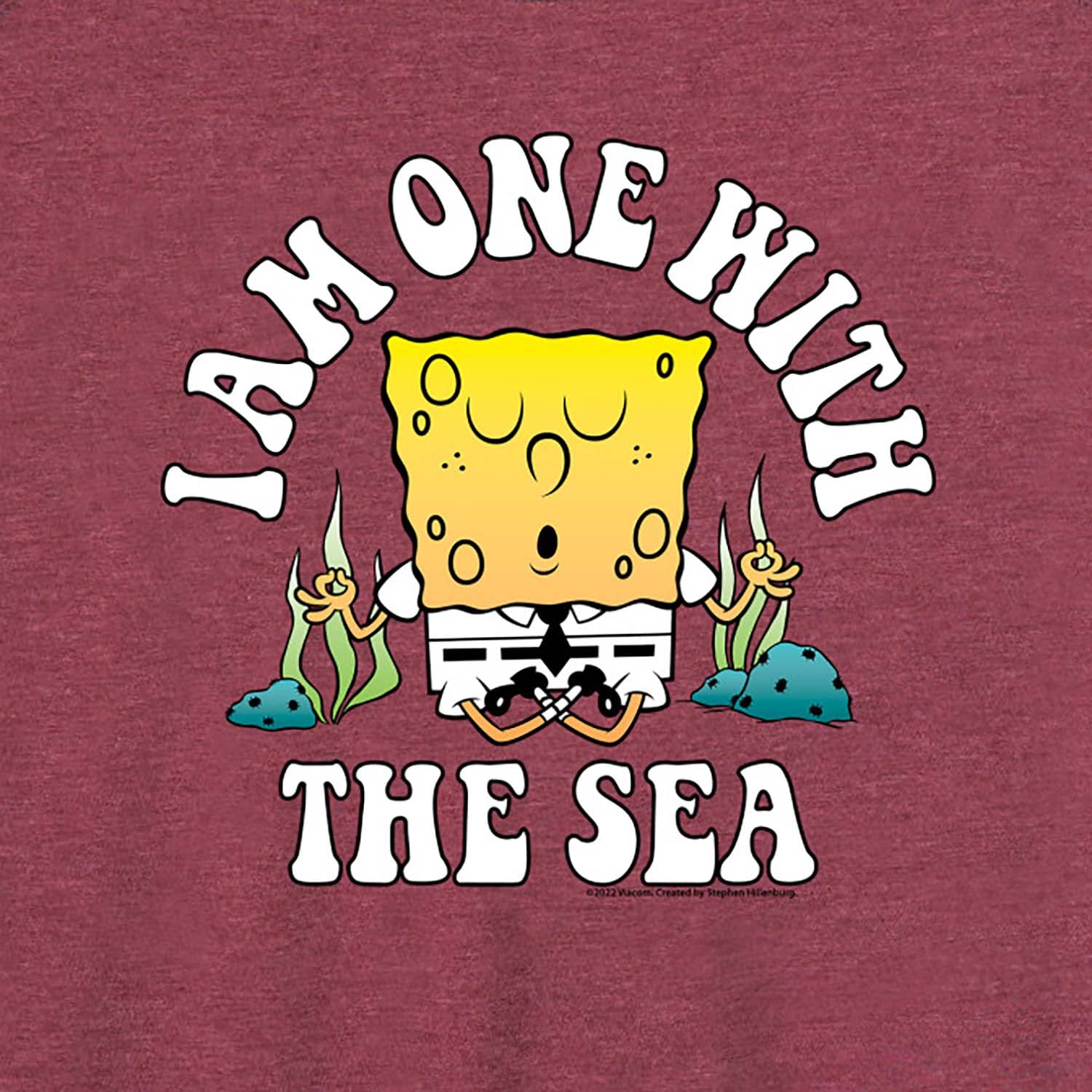 HYBRID APPAREL Women's Spongebob Squarepants 'I'm One with The Sea' Racerback Tank Top - Soft Breathable Fabric for Summer Beach Outings & Casual Wear