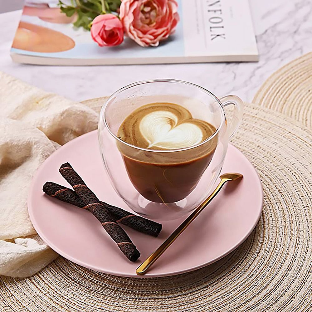 Premium Isadore Heart Double Wall Insulated Latte Mug - 12oz Coffee Cup for Hot & Cold Drinks - Perfect for Home, Office & Cafe Use