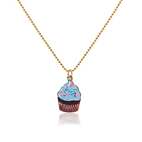 Blue Cupcake Necklace