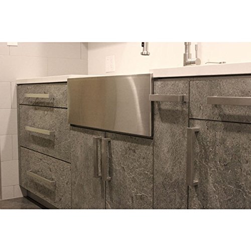 Stainless Steel Cabinet Handles 6-3/4 Inch Bar Pulls - Pack of 10 - Modern Brick Design for Kitchen Cabinets, Drawers & Furniture Hardware (10-Piece Set)
